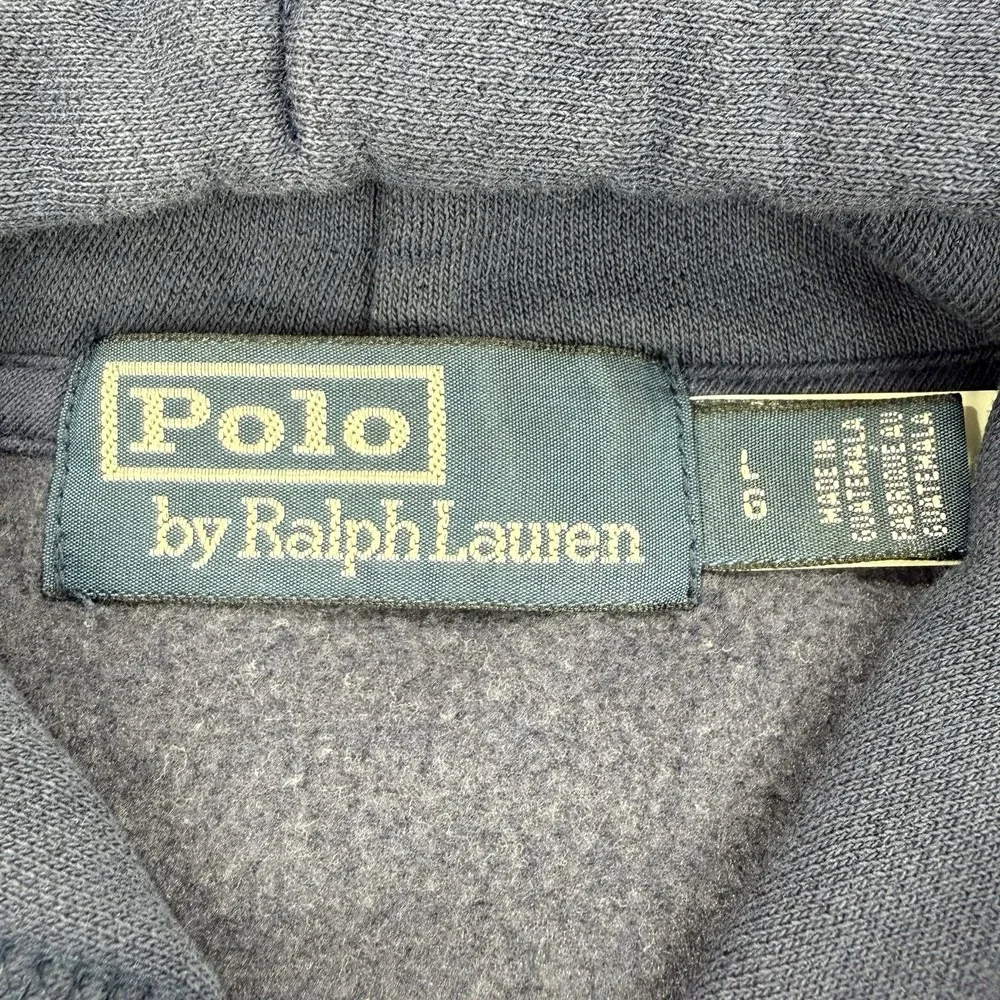 Polo Ralph Lauren American Flag Fleece Hoodie Men's L Navy Spellout Patriotic